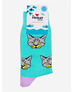 Носки с рисунками St.Friday Socks, Мурзик, Голубой St. friday
