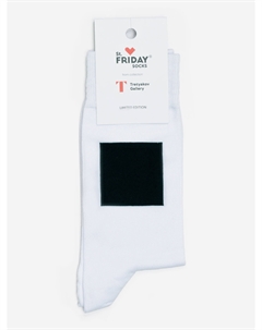 Носки с рисунками St.Friday Socks, Черный квадрат, Черный St. friday
