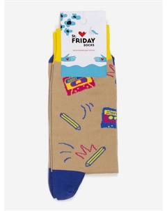 Носки с рисунками St.Friday Socks, Компакт-кассета, Коричневый St. friday