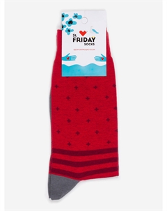 Носки с узорами St.Friday Socks с горошинами Красные, Красный St. friday