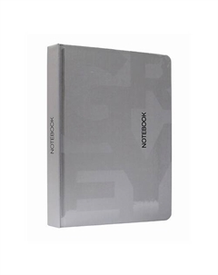 Ежедневник недатированный Total Grey 1, в клетку, твердая обложка Myart