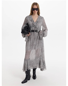 Платье из шифона с оборками Love republic