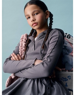 Укороченный лонгслив с капюшоном для девочек Sela