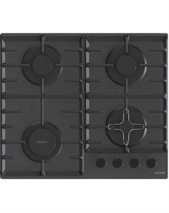 Газовая варочная панель Gorenje GT642SYB, 4 конфорки, закаленное стекло, черный