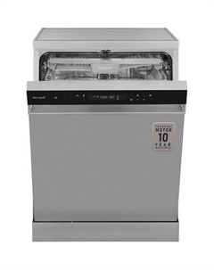 Посудомоечная машина WEISSGAUFF DW 6138 Inverter Touch Inox, полноразмерная, напольная, 59.8см, загрузка 14 комплектов, нержавеющая сталь Weissgauff