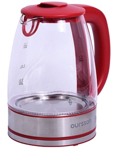Чайник электрический Oursson KE1744GD/RD, красный
