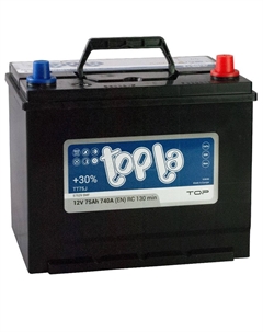 Автомобильный аккумулятор Asia AGM 75 Ач обратная полярность D26L Topla