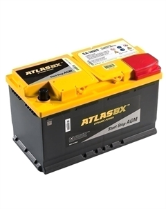 Автомобильный аккумулятор AGM 80 Ач обратная полярность L4 Atlas