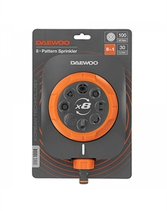Дождеватель круговой 8 режимов до 113м2 пластик Daewoo