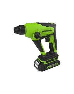 Перфоратор GD24SDS1K2, аккумуляторный, SDS-Plus, 1.2 Дж, 1200 об/мин, 5600 уд/мин, 24V, 2 А·ч, Li-Ion, один акб, сумка, 1.24кг (3803107UA) Greenworks