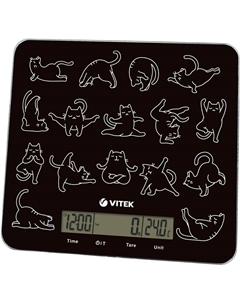 Кухонные весы электронные Vitek VT-8026 10 кг, 1 х CR2032, принт (VT-8026)