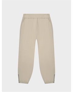Спортивные брюки на молнии внизу, бежевые Brunello cucinelli
