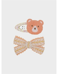 Набор заколок для волос "мишка/бантик", оранжевый Rena chris