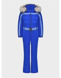 Комбинезон с эко-мехом, синий Pinbina