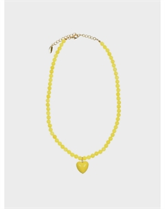 Ожерелье с подвеской "сердце", желтое Tais