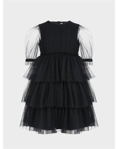 Черное платье с прозрачными рукавами Il gufo