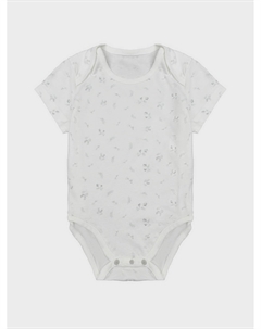 Боди с короткими рукавами, белое Bamboobebe