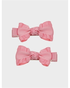 Заколка персиковый бантик с воланами, 2 шт Tais