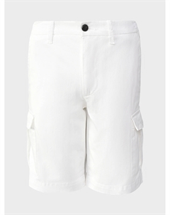 Бермуды с карманами-карго, белые Eleventy