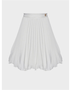 Юбка плиссе из крепа, кремовая Elie saab