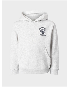 Толстовка-худи серого цвета, на флисе Sporty & rich