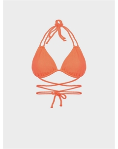 Топ кораллового цвета с удлиненной шнуровкой Natayakim