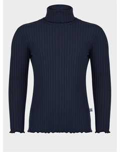 Темно-синяя водолазка с волнистой отделкой Il gufo