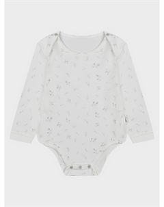 Боди с цветочным принтом, длинный рукав Bamboobebe