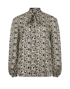 Шелковая рубашка со сплошным лого Roberto cavalli