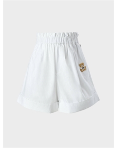 Белые шорты с патчем Moschino