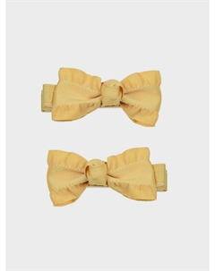 Заколка желтый бантик с воланами, 2 шт Tais