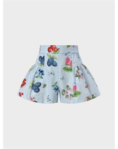 Голубые шорты с принтом Monnalisa