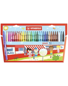 Набор фломастеров Power, 30 цветов Stabilo