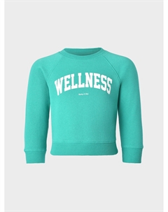 Свитшот с принтом "Wellness" на флисе Sporty & rich