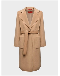 Пальто шерстяное с поясом, бежевый Max&co