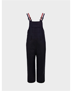 Пуховый полукомбинезон синего цвета Moncler