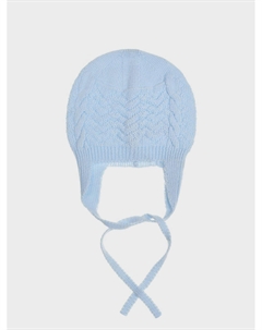 Шапка с вязкой "косы" и завязками Tomax
