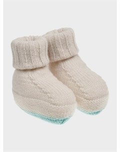 Пинетки вязаные с зеленой подошвой Tomax