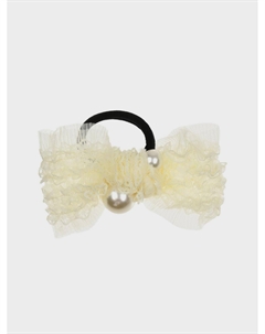 Резинка для волос с кружевом, кремовая Tais