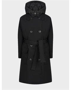 Черный плащ с капюшоном Silver spoon