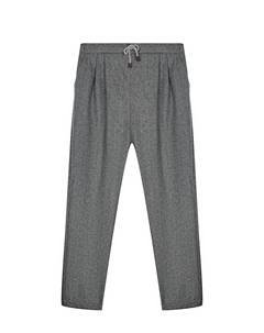 Серые брюки из шерсти Brunello cucinelli