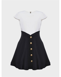 Платье имитация белой футболки и черной юбки Balmain