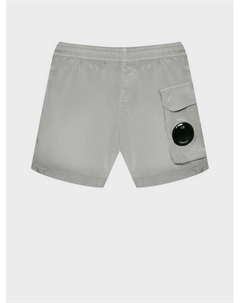 Шорты для купания на резинке с карманом клапанном, серые C.p. company