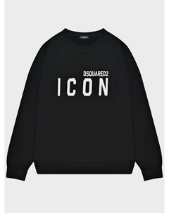 Свитшот с принтом Dsquared ICON, черный Dsquared2