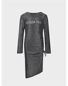 Платье с лого на груди и сборкой сбоку Patrizia pepe