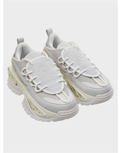 Кроссовки белые, скульптурная подошва Acupuncture