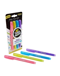 Набор фломастеров с блестками Take Note, 4 шт. Crayola