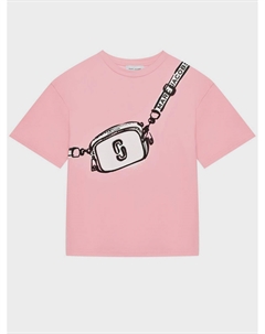 Футболка с имитацией сумки через плечо, розовая Marc jacobs