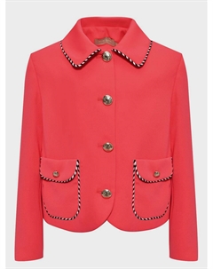 Пиджак из крепа на пуговицах, коралловый Elie saab