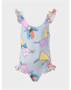 Купальник слитный, принт разноцветные феи Stella mccartney